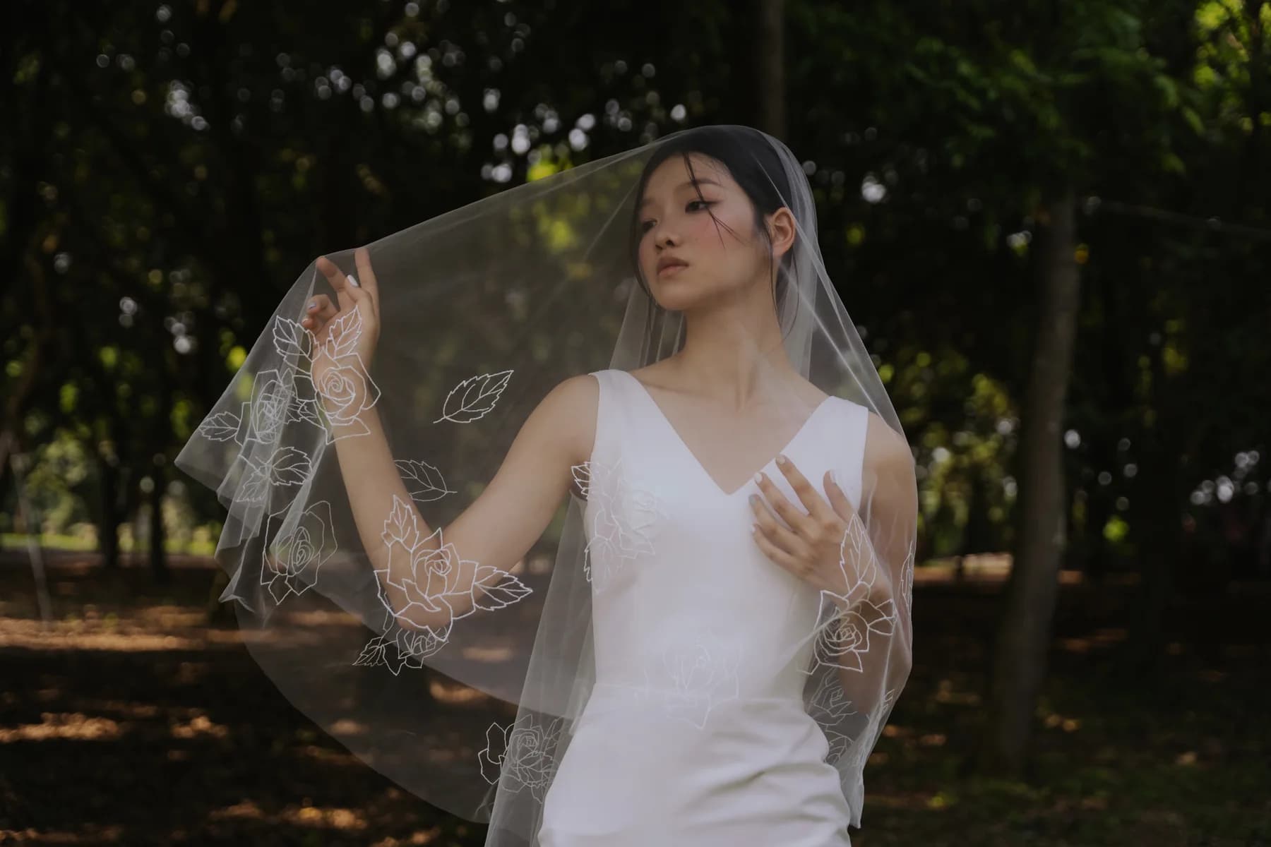 Chloe handcrafted wedding veil