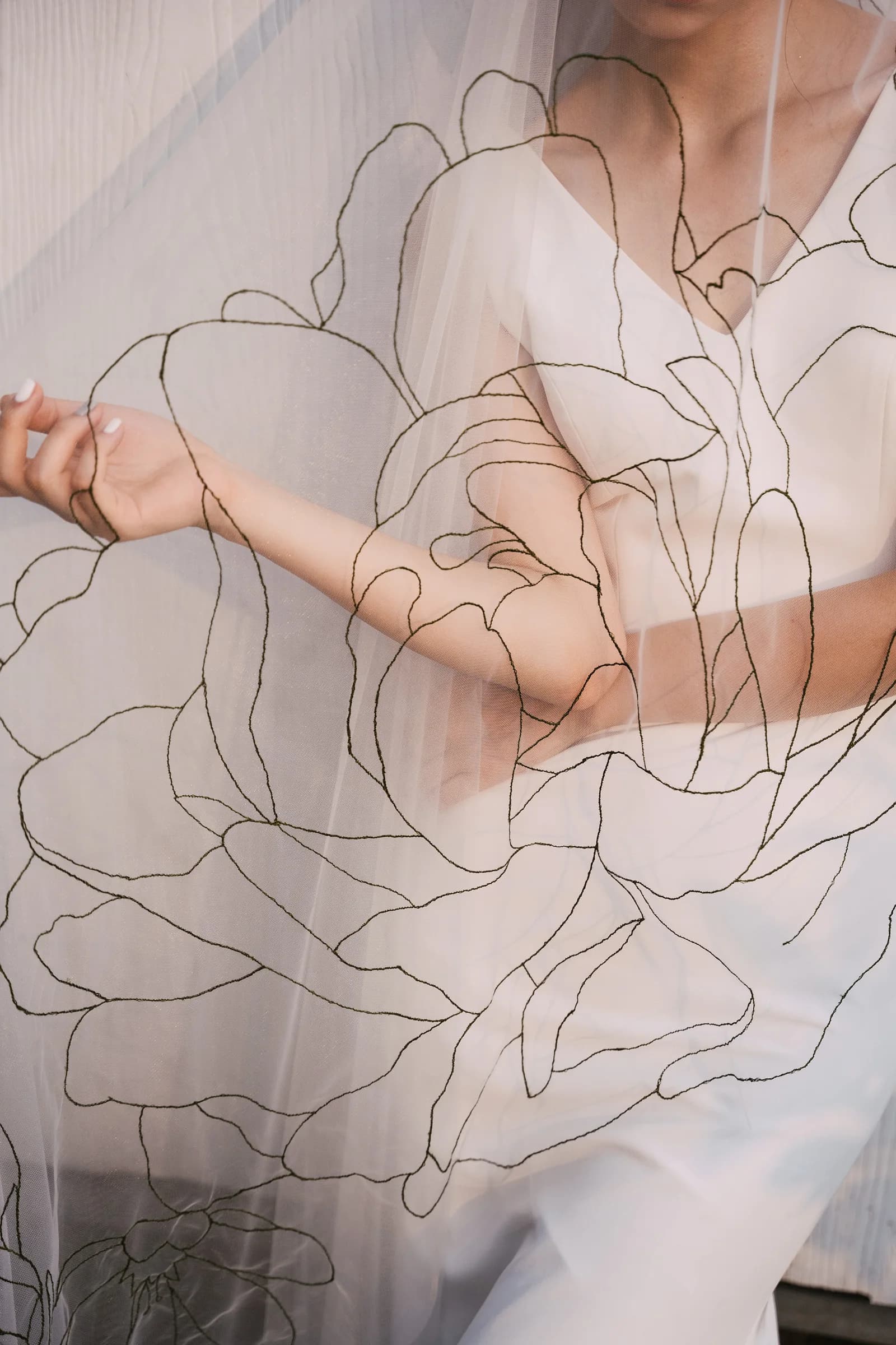Emma handcrafted wedding veil