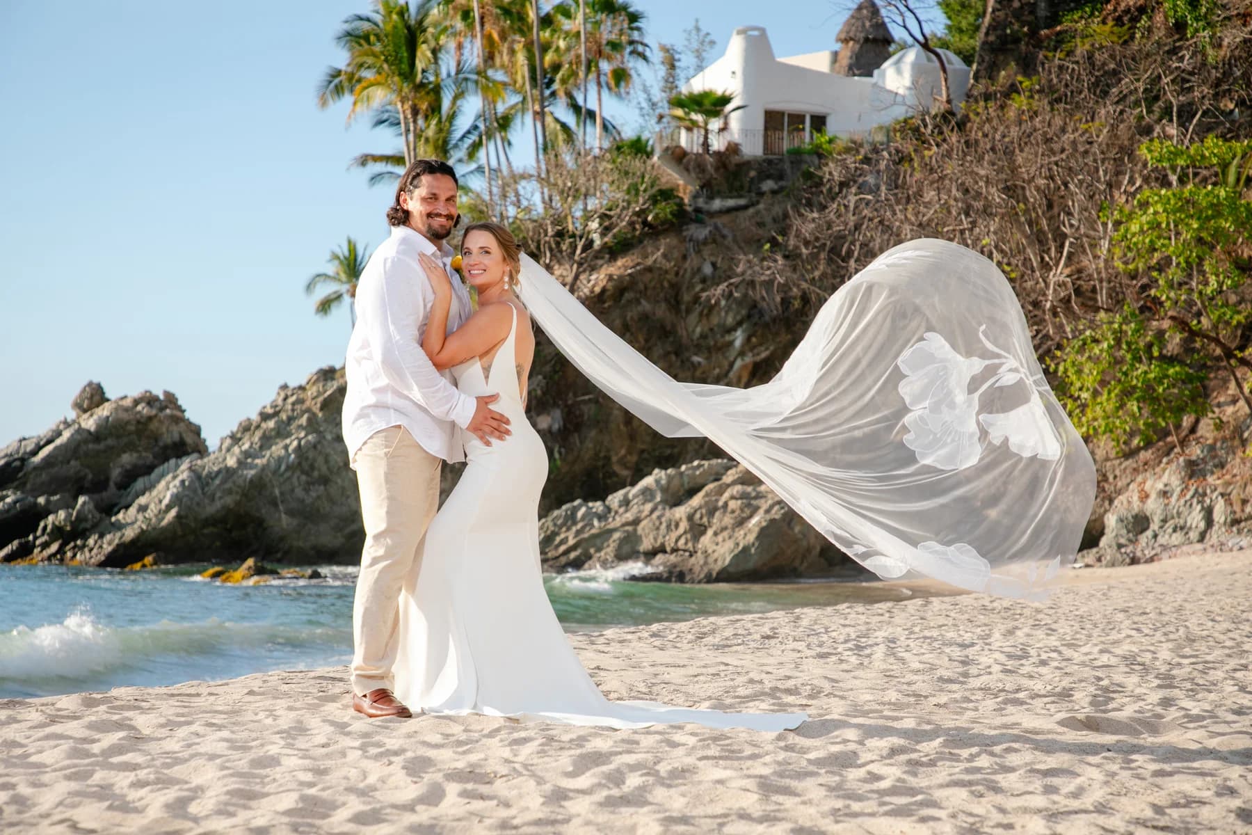 Jesi with blusher handcrafted wedding veil