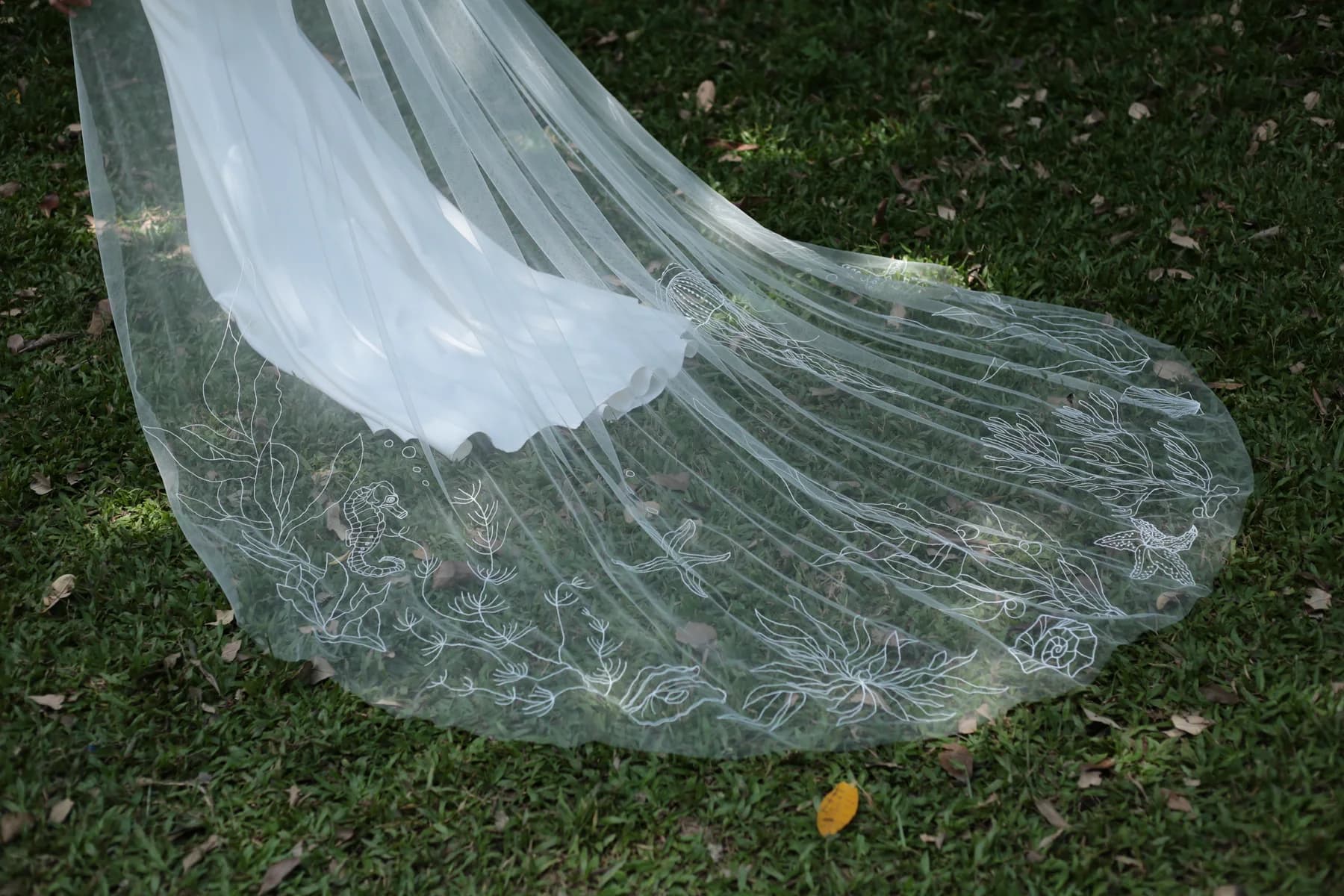 Nessa handcrafted wedding veil