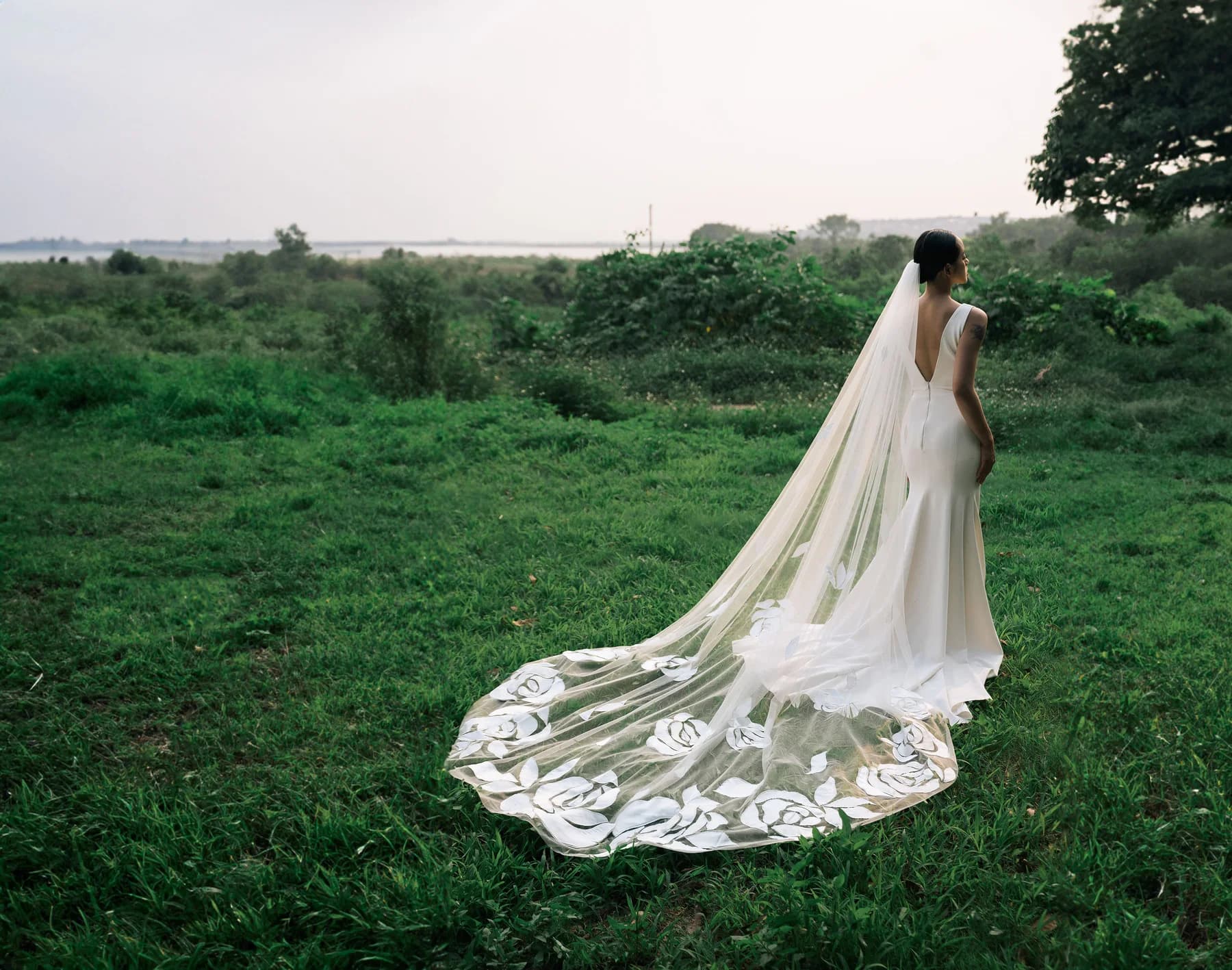 Oscar handcrafted wedding veil