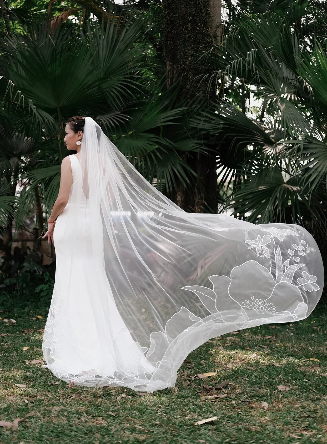 Samantha handcrafted wedding veil