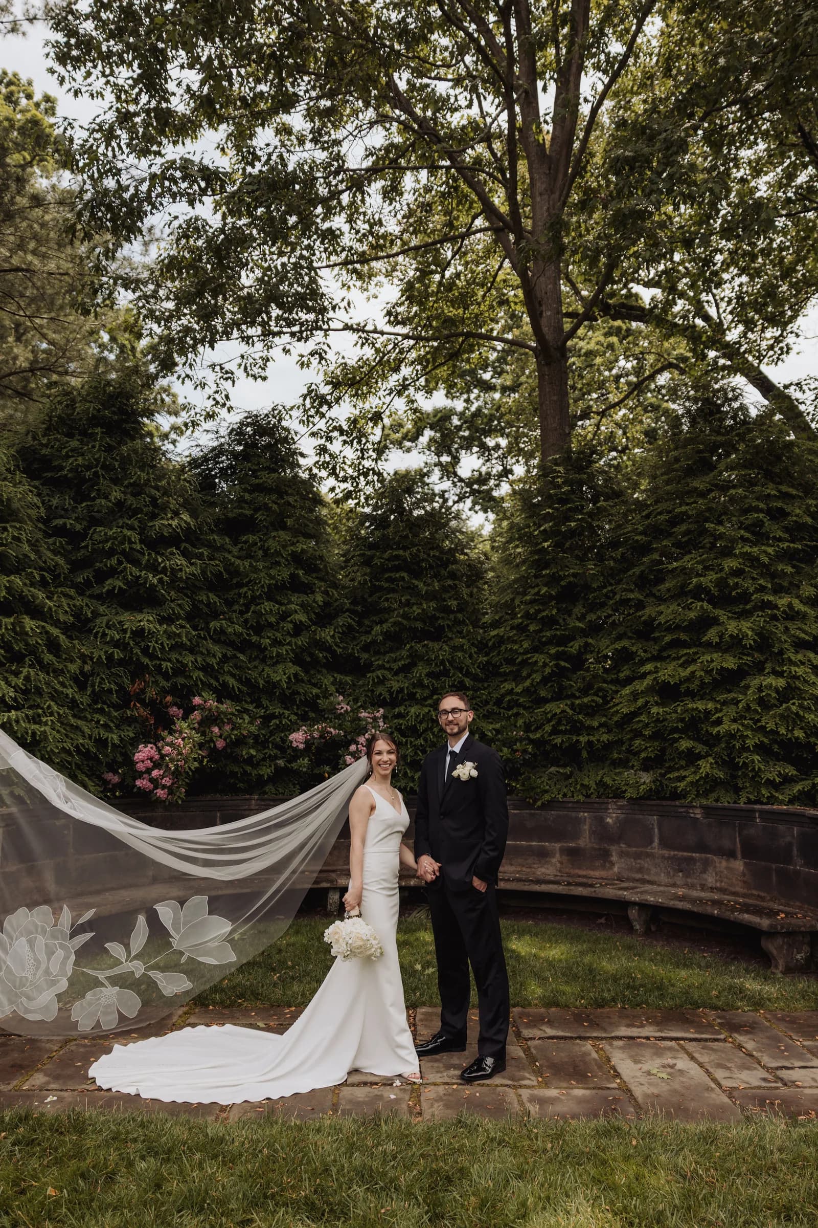 Abby Ernst wearing the Tara Bridal Kaitie Cathedral veil