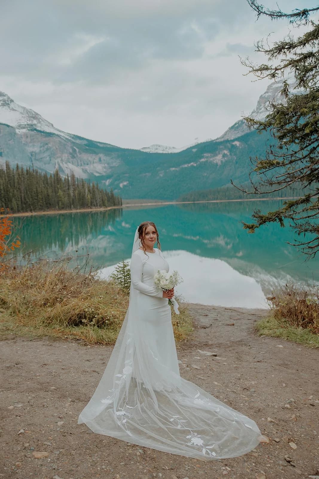 Irina wearing the Tara Bridal Hannah veil